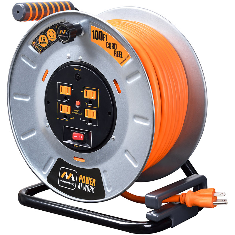 Luceco Masterplug Heavy Duty 100Ft Extension Cord Reel & Reviews Wayfair